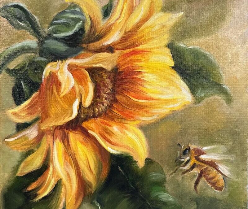 Bee-Utiful Sunflower