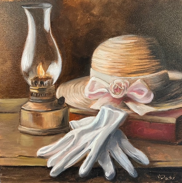Hat and Gloves in Lamplight Oil Painting Tutorial