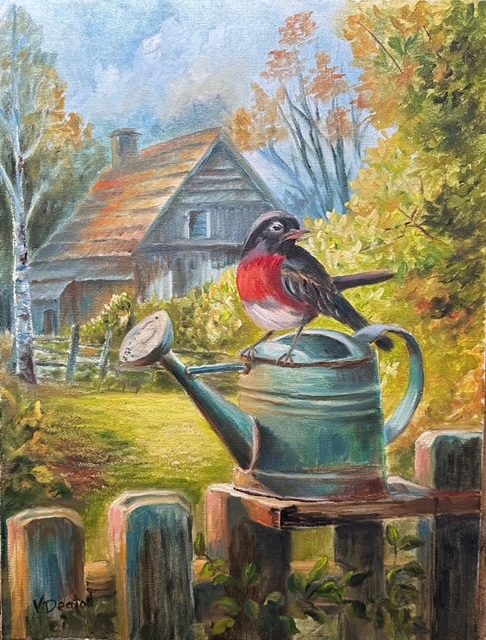 Watering Can Perch – Oil Painting Tutorial